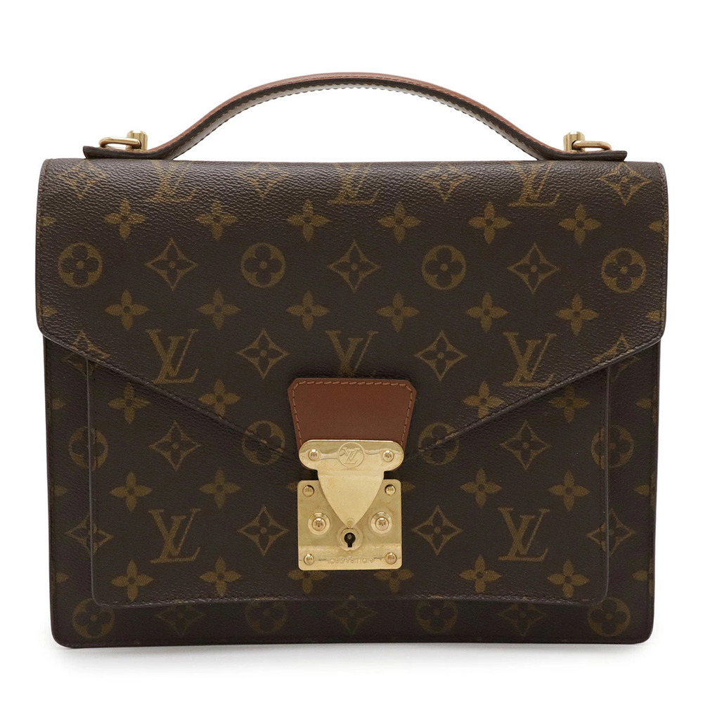 LOUIS VUITTON Monogram Monceau Shoulder Bag Handbag Business Shoulder Strap Key
